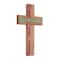 Brown Wood Rustic Cross Sculpture, 18" x 10" x 4"